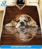 Dreaming Bulldog - Dog Fleece Blanket