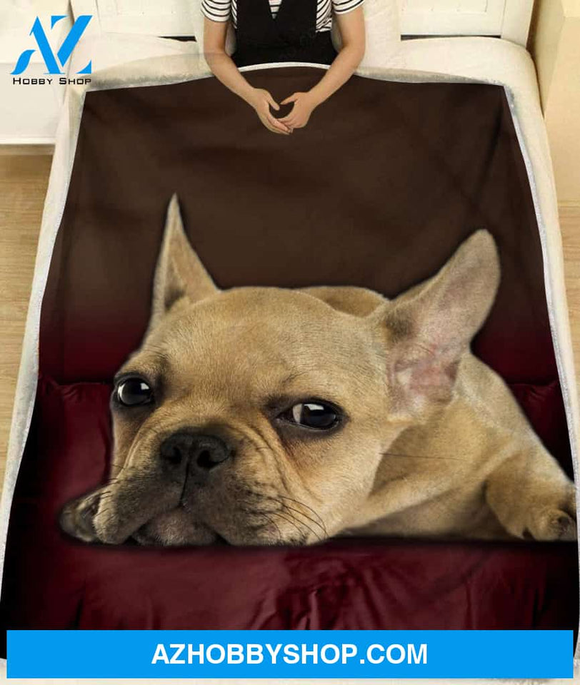 Dreaming French Bulldog - Dog Fleece Blanket