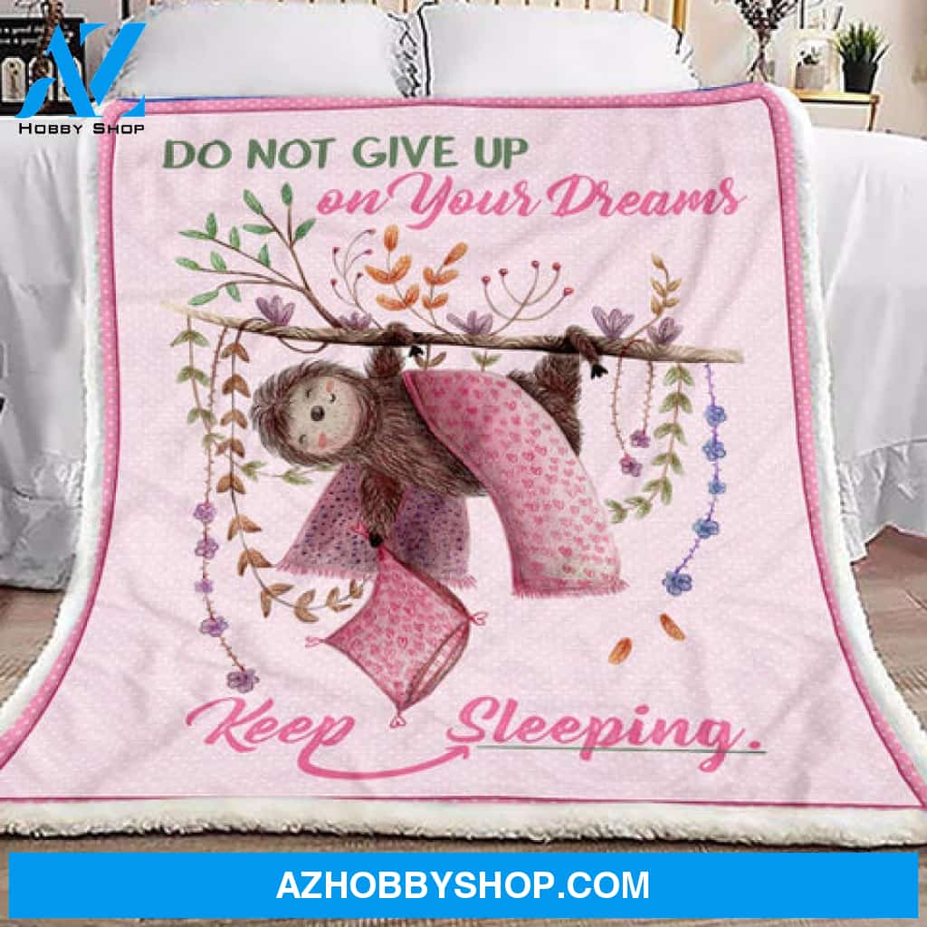 Dreaming Sloth, Keep Sleeping Fleece Blanket