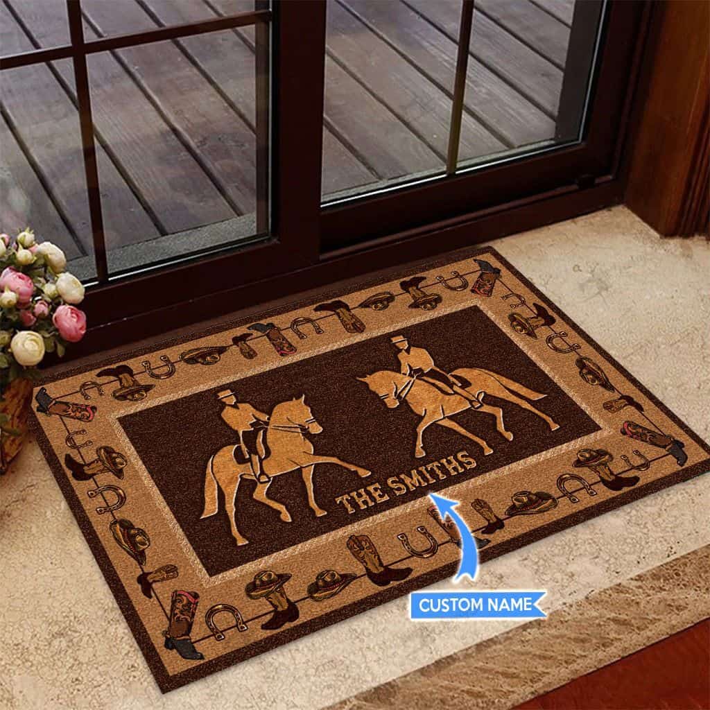 Dressage Personalized Custom Name Doormat Welcome Mat