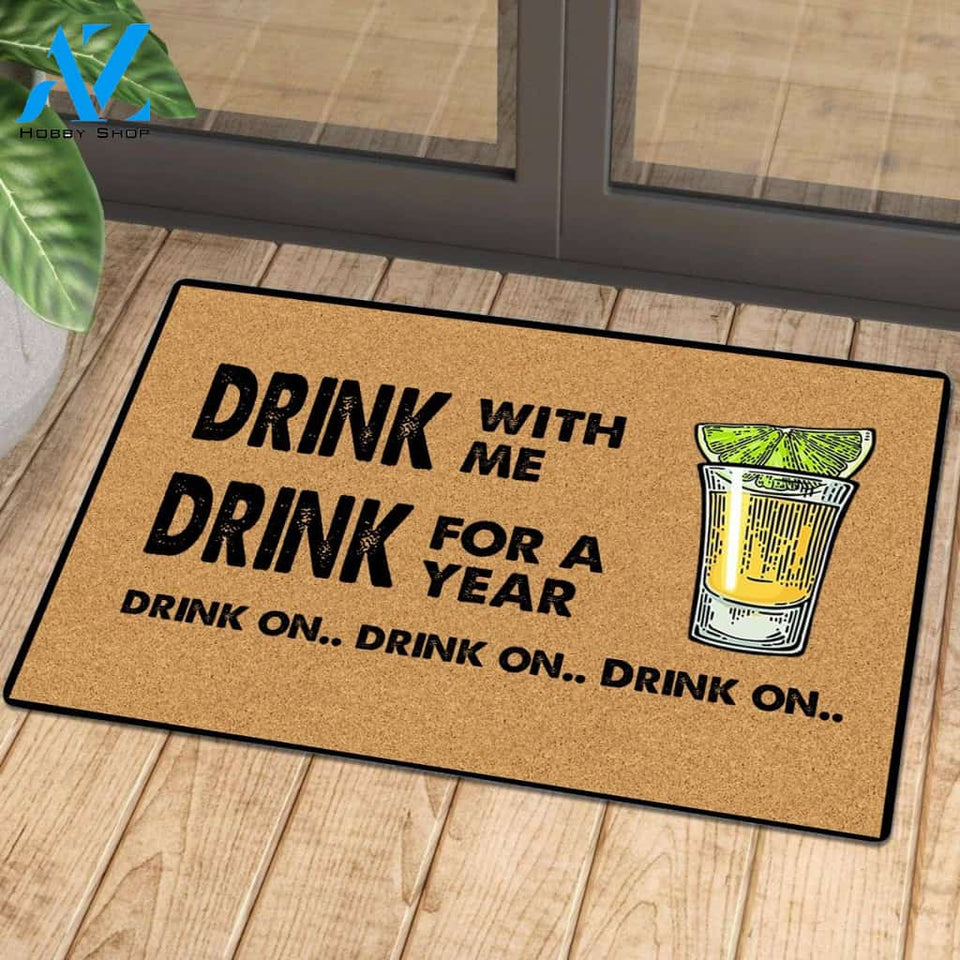 Drink on tequila mat | Welcome Mat | House Warming Gift