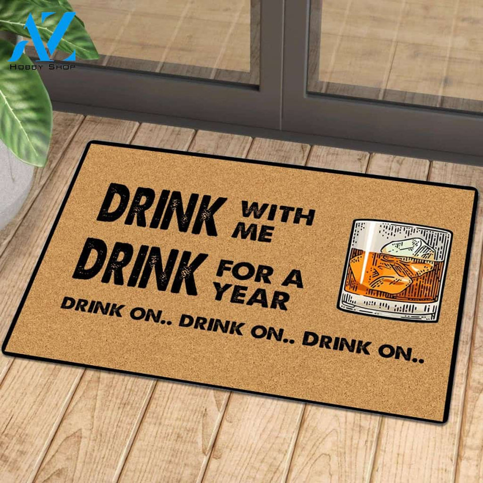 Drink on whiskey mat | Welcome Mat | House Warming Gift