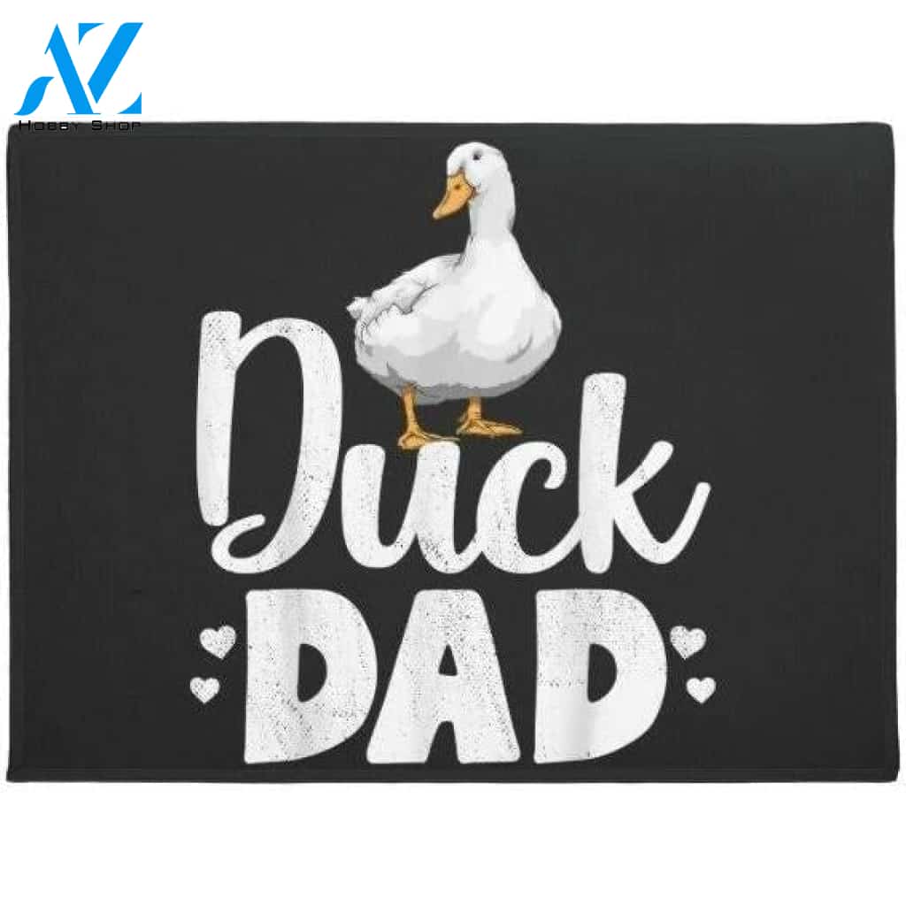 Duck Dad Funny Water Ducklings Farmer Doormat Housewarming Gift Family Welcome Mat Gift For Friend Family