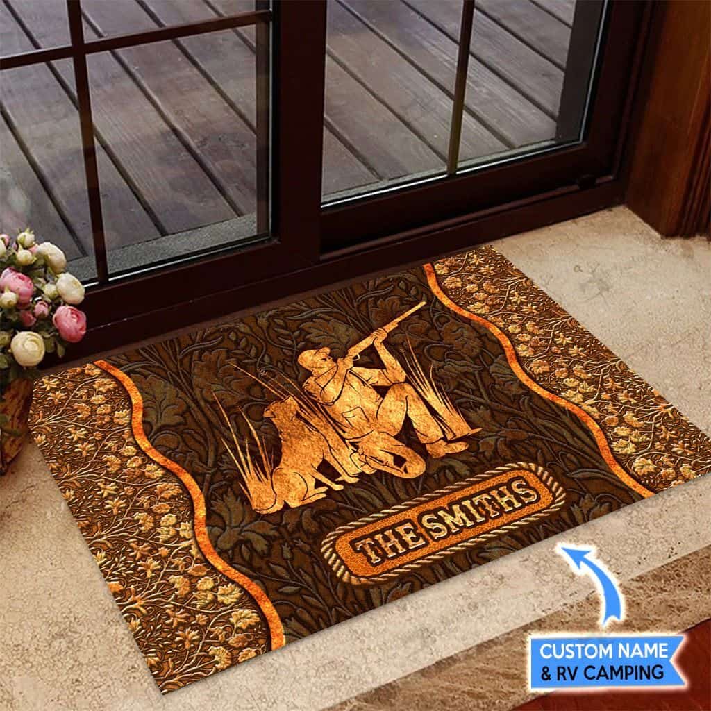 Duck Hunting Personalized Custom Name Doormat Welcome Mat