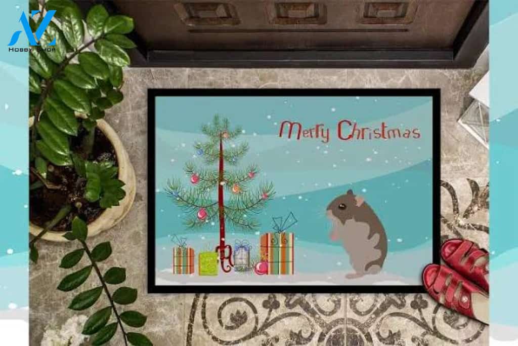 Dwarf Hamster Merry Doormat Funny Welcome Mat Housewarming Gift Home Decor Funny Doormat Gift For Friend