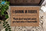 E-Learning In Progress Don't Ring Bell Doormat | Welcome Mat | House Warming Gift