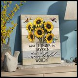 Wonderful World Hummingbird Wall Art Canvas