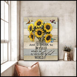 Wonderful World Hummingbird Wall Art Canvas