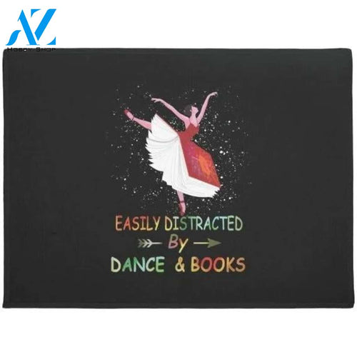 Easily Distracted By Dance And Book Ballet Book Doormat Welcome Mat House Warming Gift Home Decor Funny Doormat Gift Idea