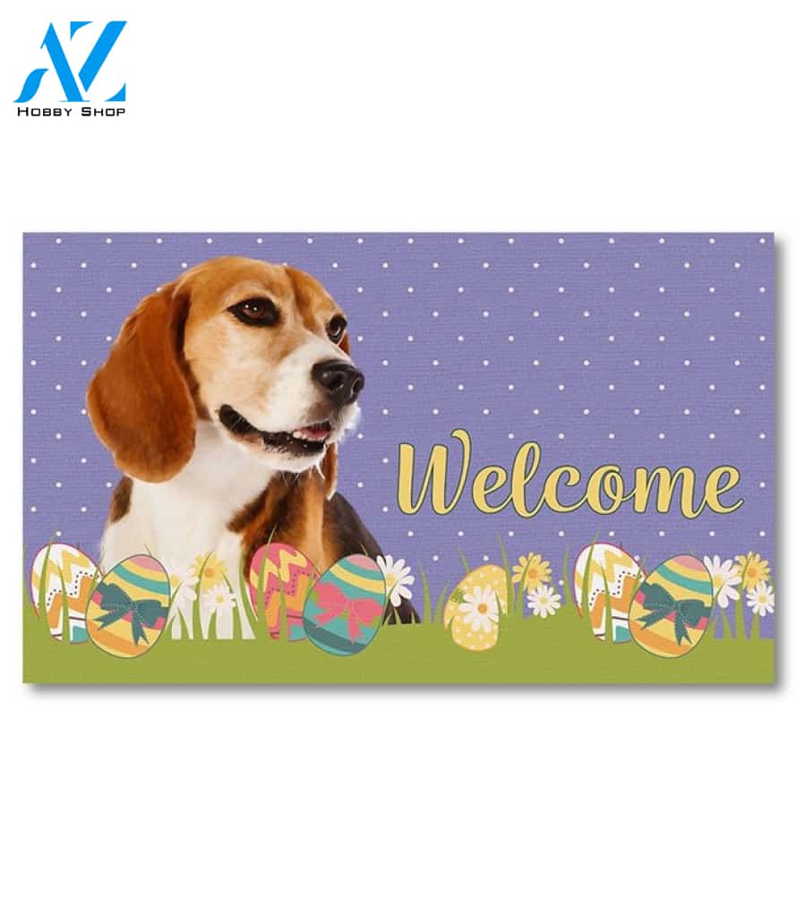 Easter Beagle II Doormat - 18" x 30"