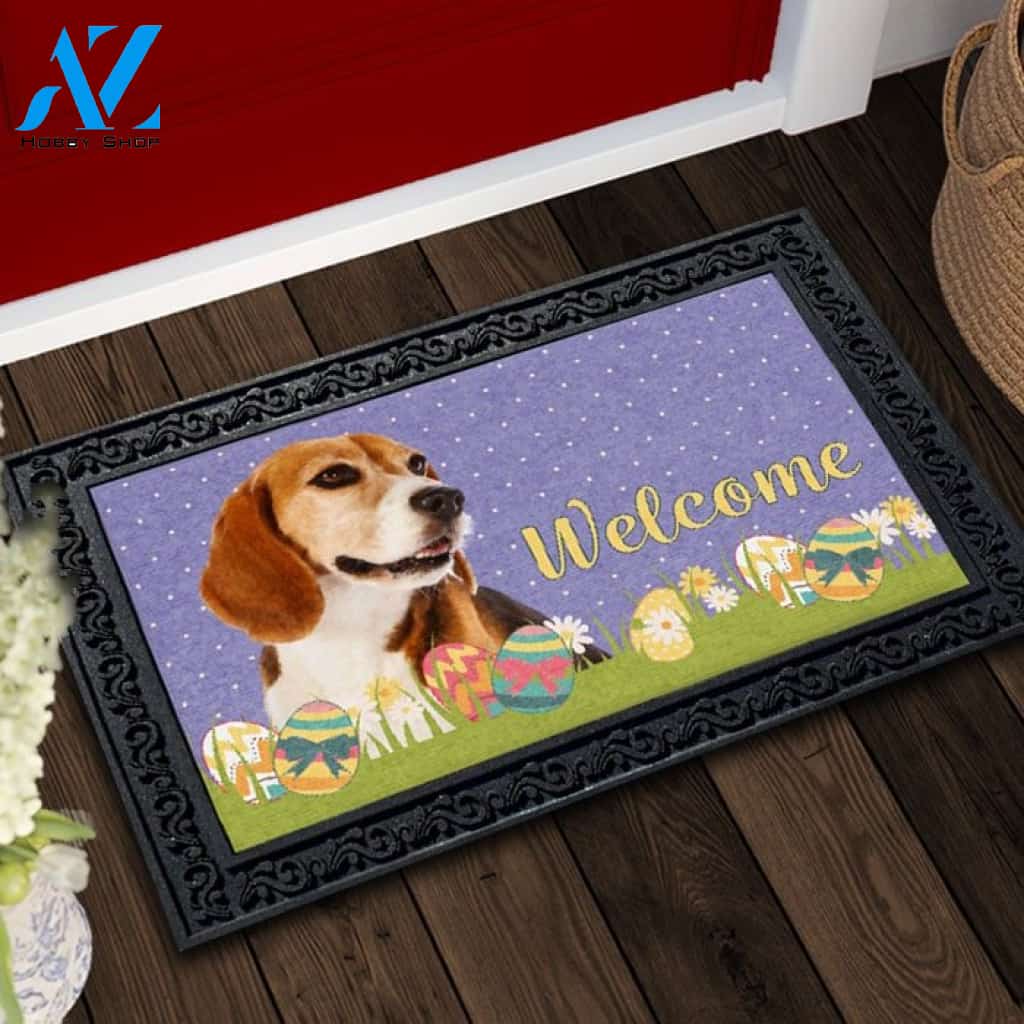 Easter Beagle II Doormat - 18" x 30"