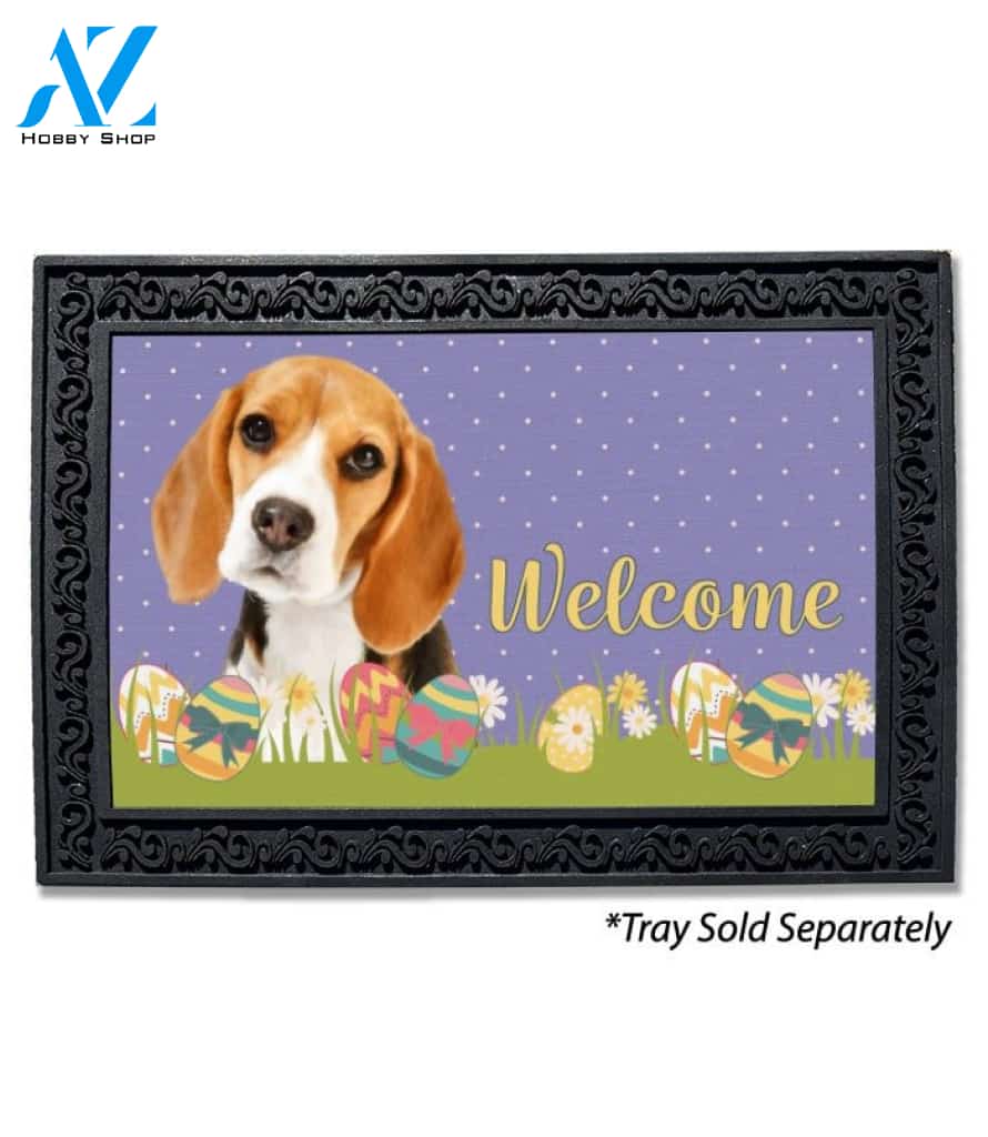 Easter Beagle III Doormat - 18" x 30"