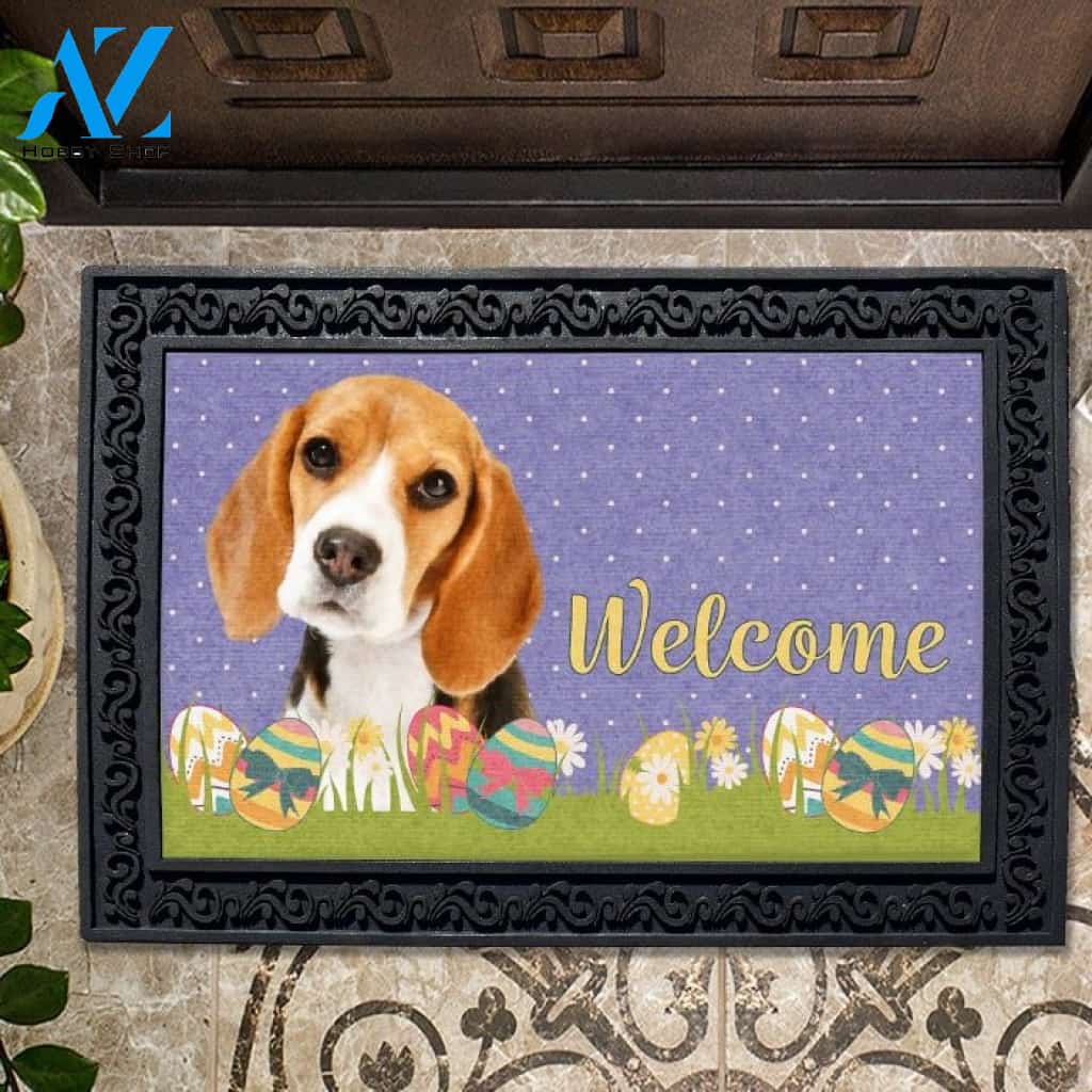 Easter Beagle III Doormat - 18" x 30"