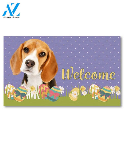Easter Beagle III Doormat - 18" x 30"