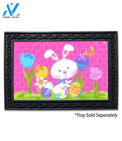 Easter Bunny & Colorful Eggs Doormat - 18" x 30"
