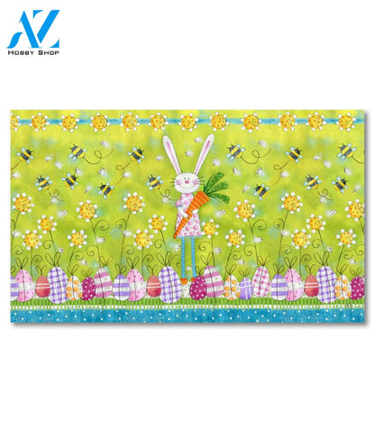 Easter Bunny & Eggs Doormat - 18" x 30"