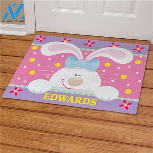 Easter Bunny Personalized Doormat 18''x 24''