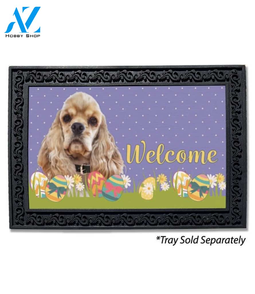 Easter Cocker Spaniel Doormat - 18" x 30"