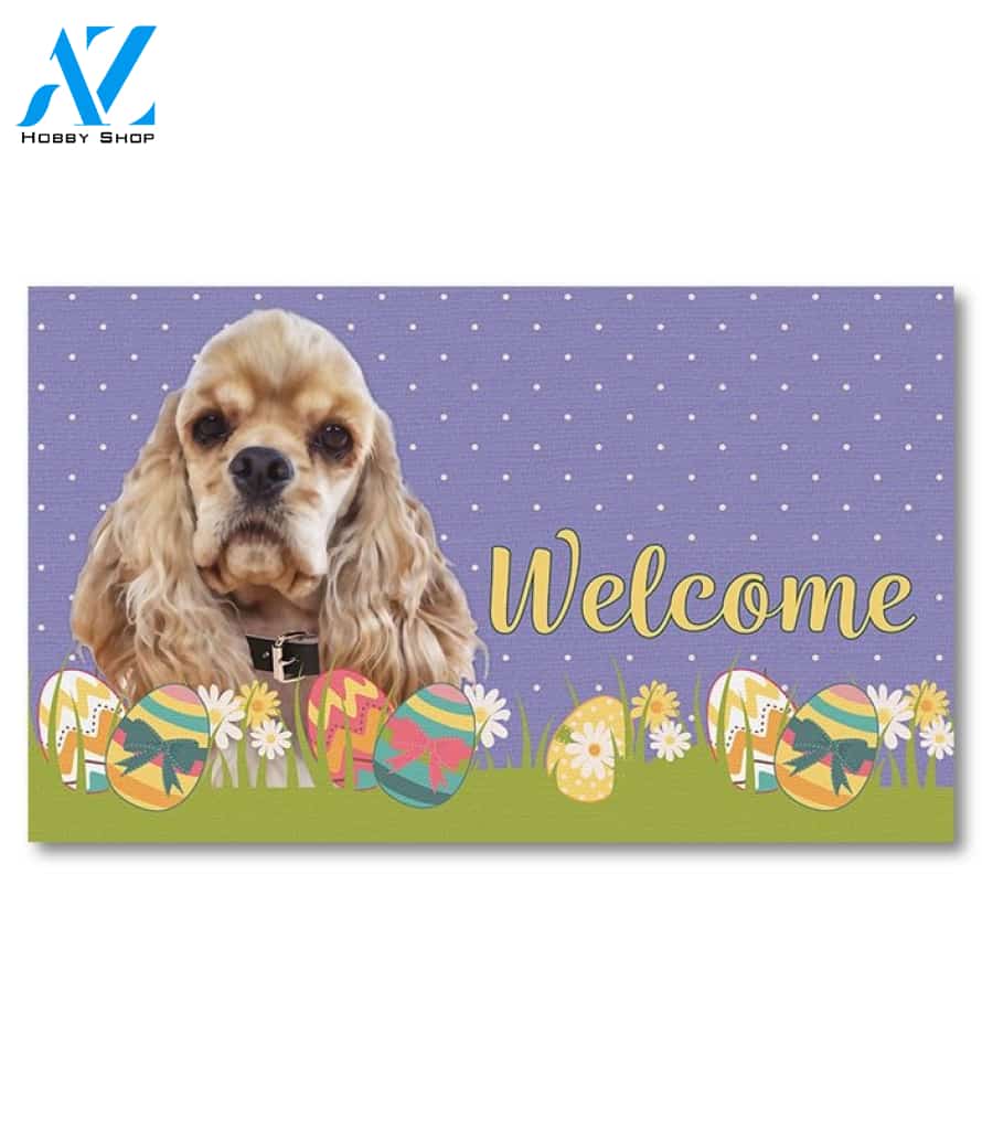Easter Cocker Spaniel Doormat - 18" x 30"