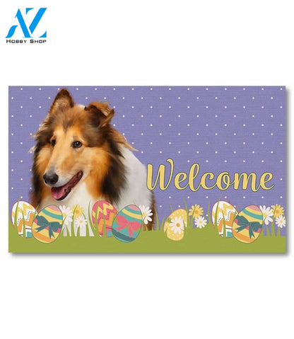 Easter Collie Doormat - 18" x 30"