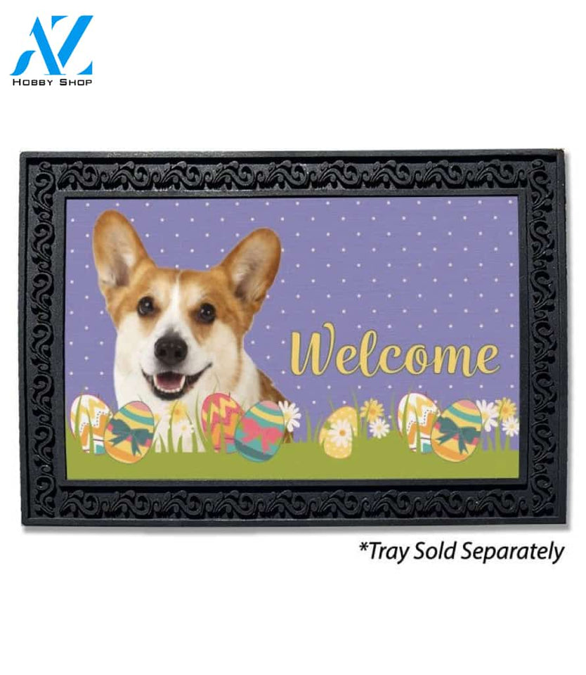 Easter Corgi Doormat - 18" x 30"