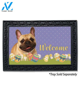 Easter French Bulldog Doormat - 18" x 30"