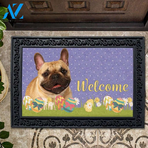 Easter French Bulldog Doormat - 18" x 30"