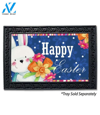 Easter Fun Bunny and Flowers Doormat - 18" x 30"