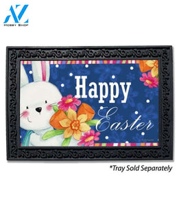 Easter Fun Bunny and Flowers Doormat - 18" x 30"