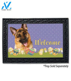 Easter German Shepherd Doormat - 18" x 30"
