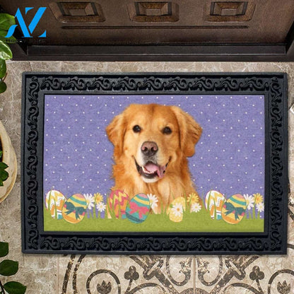 Easter Golden Retriever Doormat - 18" x 30"