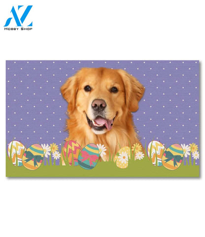 Easter Golden Retriever Doormat - 18" x 30"