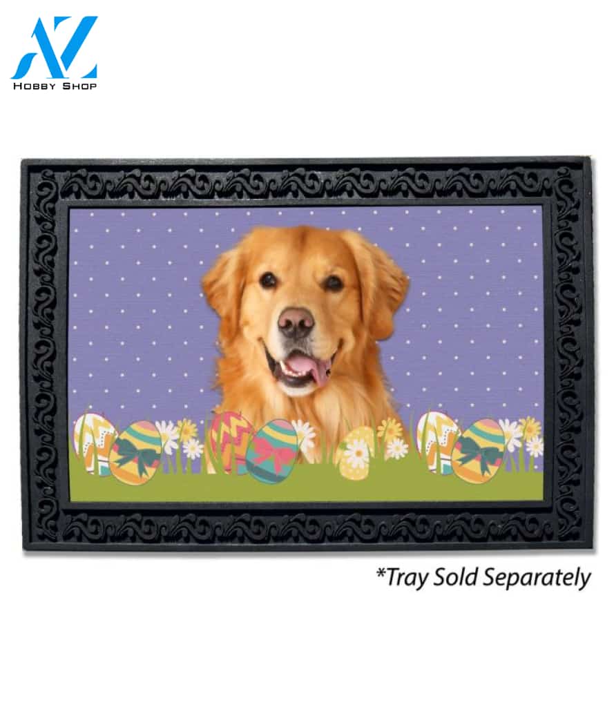 Easter Golden Retriever Doormat - 18" x 30"