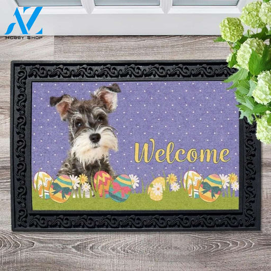 Easter Miniature Schnauzer Doormat - 18" x 30"