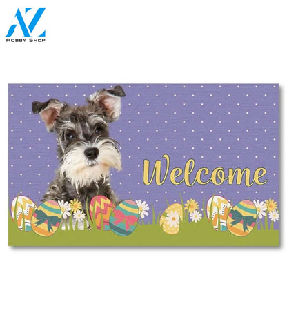 Easter Miniature Schnauzer Doormat - 18" x 30"