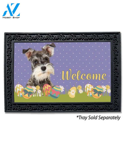 Easter Miniature Schnauzer Doormat - 18" x 30"