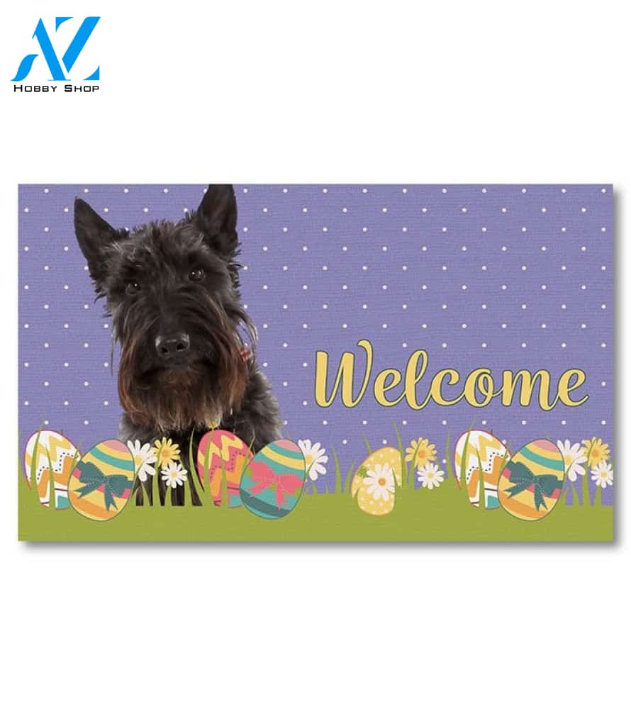 Easter Scottish Terrier Doormat - 18" x 30"