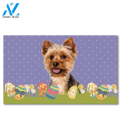 Easter Yorkie Doormat - 18" x 30"