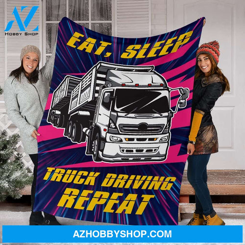 Eat Sleep Drive Fleece Blanket