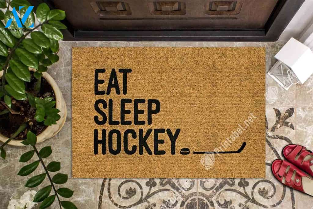 Eat Sleep Hockey CLA1710006D Doormat