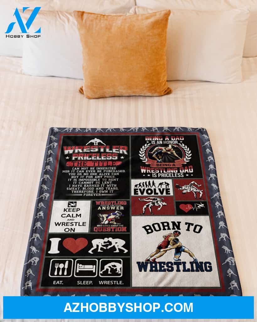 Eat. Sleep. Wrestle Fleece Blanket Home Decor Bedding Couch Sofa Soft And Comfy Cozy Wrestling Lovers Gift, Gift For Friend Family
