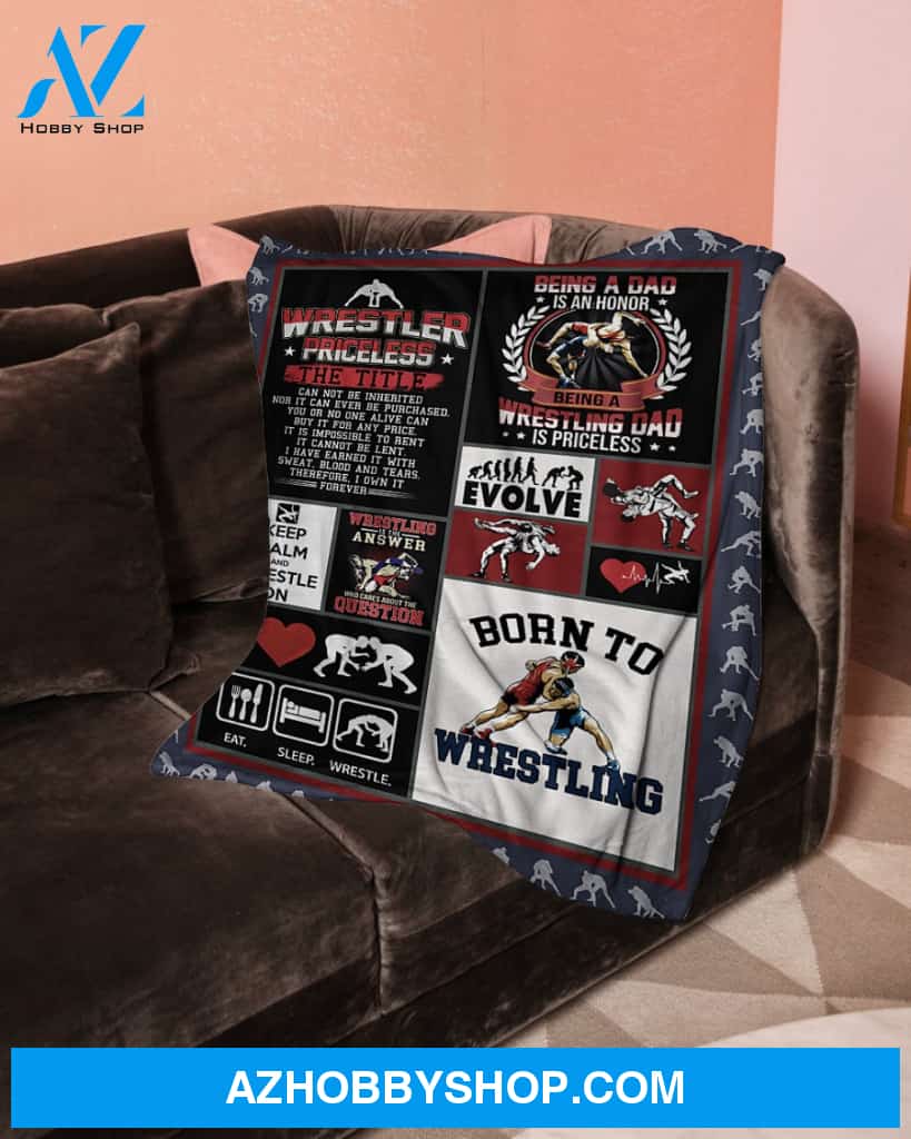 Eat. Sleep. Wrestle Fleece Blanket Home Decor Bedding Couch Sofa Soft And Comfy Cozy Wrestling Lovers Gift, Gift For Friend Family