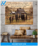 Ecclesiastes 3:1-8 Cow Farm Premium Canvas Wall Art, Wall Decor Visual Art