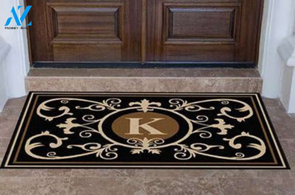 Edinburgh Estate Doormat Monogrammed Black & Suede