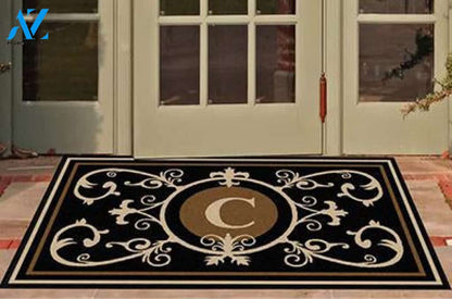 Edinburgh Estate Doormat Monogrammed Black & Suede