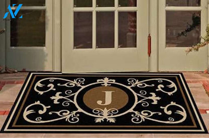 Edinburgh Estate Doormat Monogrammed Black & Suede