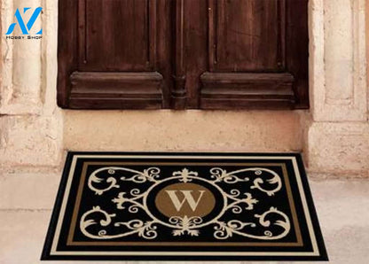 Edinburgh Estate Doormat Monogrammed Black & Suede