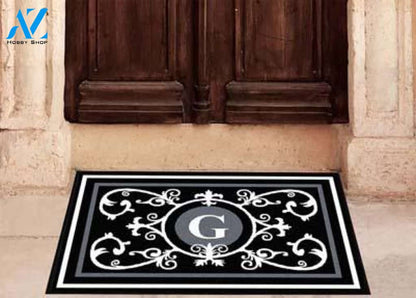 Edinburgh Estate Doormat Monogrammed Black & White