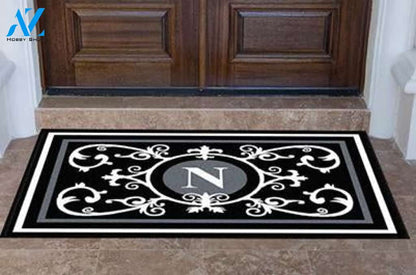 Edinburgh Estate Doormat Monogrammed Black & White