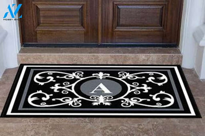 Edinburgh Estate Doormat Monogrammed Black & White